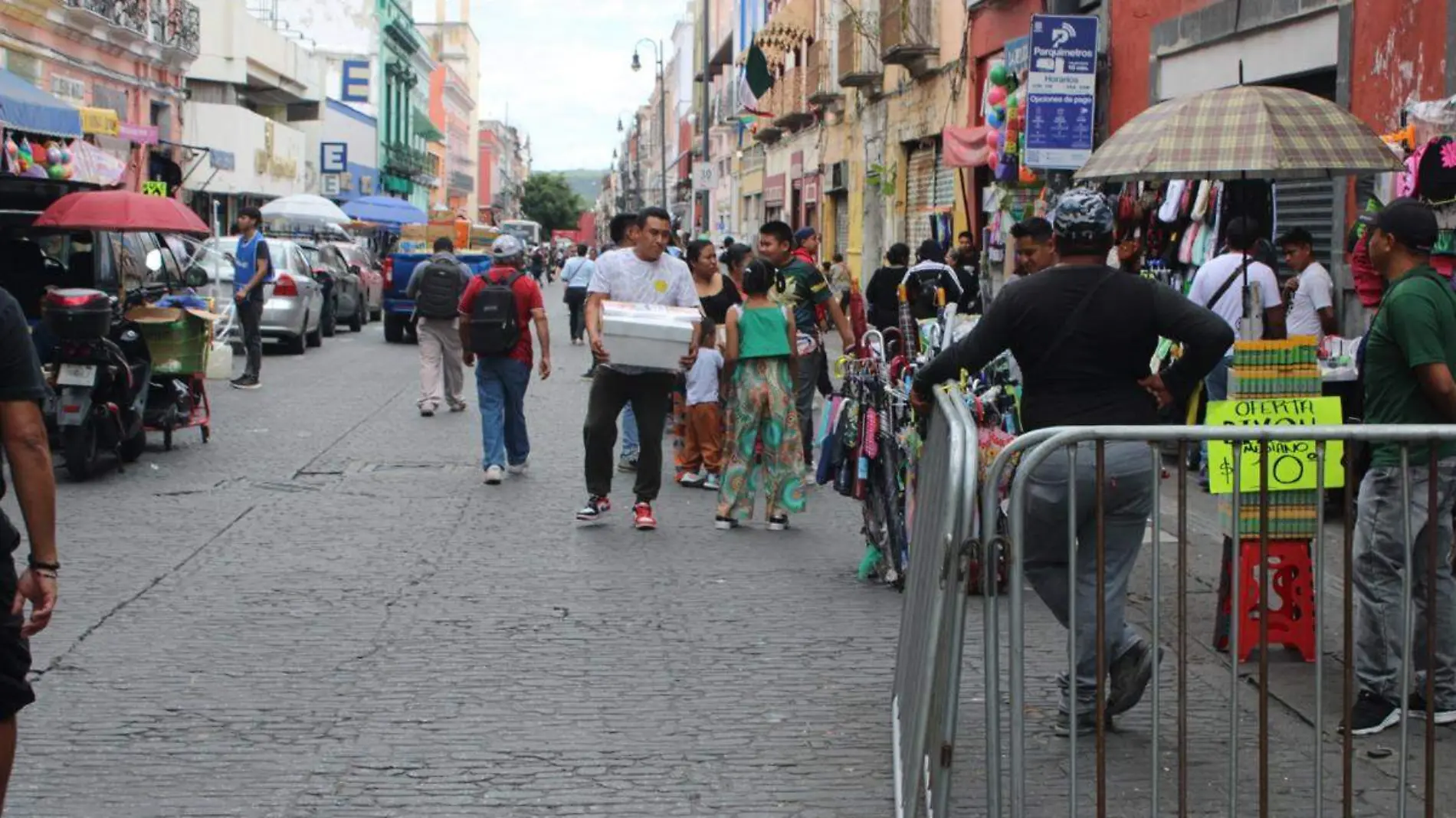 cierres en el centro historico de Puebla